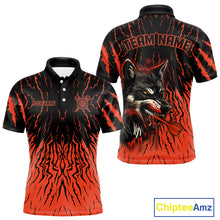 Load image into Gallery viewer, Vibrant Red-Orange Wolf Dart Arrow Shirt Custom Dart Shirt For Men, Dart Jerseys NYN0243