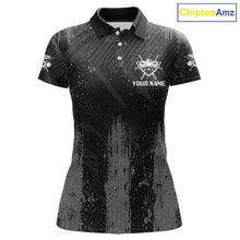 Load image into Gallery viewer, Grey Grunge Ball Pool Women Billiard Polo &amp; 1/4-Zip Shirt Custom 8 Balls Billiard Team Jerseys NYN2443