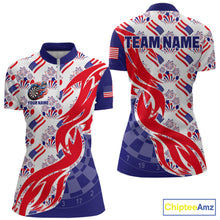 Load image into Gallery viewer, Custom America 250Th Anniversary Dart Polo &amp; Quarter-Zip Shirt For Women Patriotic USA Dart Jerseys NYN2824