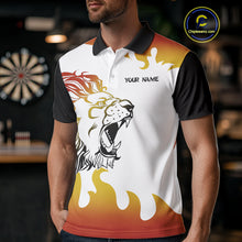 Load image into Gallery viewer, Men’s Custom Dart Shirt With Gradient Color Lion Dartboard, Dart Team Jerseys NYN0246