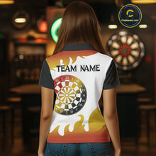 Load image into Gallery viewer, Women’s Custom Dart Shirt With Gradient Color Lion Dartboard, Dart Team Jerseys NYN0246