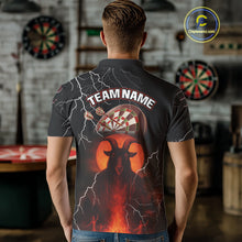 Load image into Gallery viewer, Flaming Goat Lightning Dartboard Men's Darts Team Shirt - Custom Name For Players NYN0509