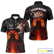 Load image into Gallery viewer, Flaming Goat Lightning Dartboard Men's Darts Team Shirt - Custom Name For Players NYN0509