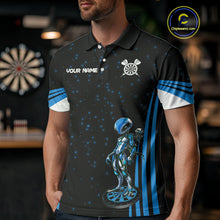 Load image into Gallery viewer, Custom Navy Alien Dartboards Dart Polo Shirts For Men Outfits Alien Dart Team Jerseys NYN1025