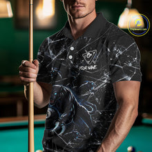 Load image into Gallery viewer, Multi-Panther Funny Glass Crack 8 Ball Pool Polo &amp; 1/4-Zip Team Shirt For Men Custom Billiards Ball Apparel NYN2464