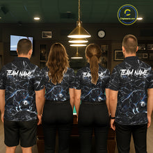 Load image into Gallery viewer, Multi-Panther Funny Glass Crack 8 Ball Pool Polo &amp; 1/4-Zip Team Shirt For Men Custom Billiards Ball Apparel NYN2464