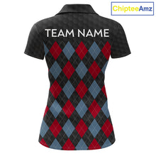 Load image into Gallery viewer, Womens American Flag Golf Shirts Patriotic Golf Jersey Custom Black Ball Golf Clothing, Golf Gifts NYN3053