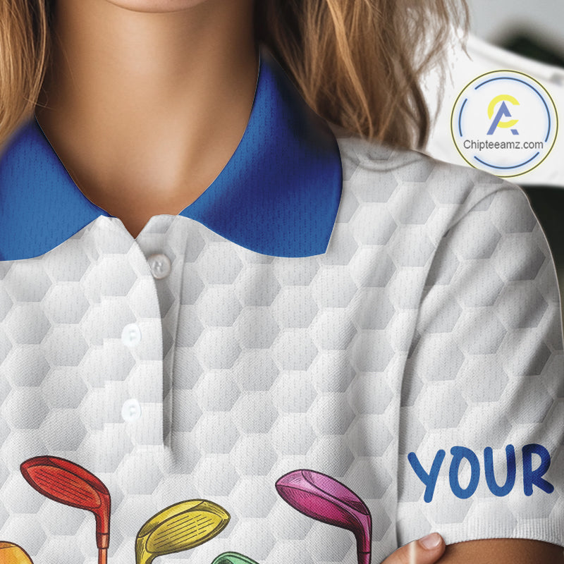 Custom Funny Family Parrots Golf Polo Shirts For Women Colorful Golf Clubs Golf Clothing Shirts NYN3056