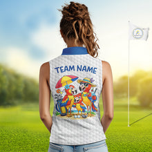 Load image into Gallery viewer, Custom Funny Family Parrots Golf Sleeveless Polo Shirts For Women Colorful Golf Clubs Golf Clothing NYN3056