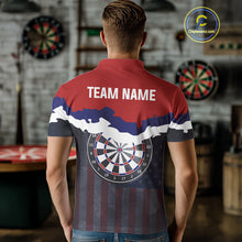 Load image into Gallery viewer, Men's Custom Darts Shirt With American Flag Pattern And Colorful Dartboard NYN0266