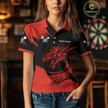 Load image into Gallery viewer, Women's Dart Team Jersey Featuring A Blood Dragon And Red Dartboard, Darts Jersey NYN0271