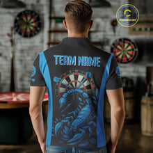 Load image into Gallery viewer, Men's Custom Darts Jersey With Cobalt Scorpion Darts Strike For Darts Team Shirts NYN0274