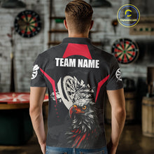 Load image into Gallery viewer, Eagle Cracked Dartboard Custom Red Darts Polo Shirt For Men - Darts Team Jersey NYN0740