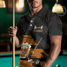 Load image into Gallery viewer, Funny Beer Play Pool 8 Ball Men's Billiard Team Shirt Custom Billiard Polo &amp; 1/4 Zip Attire NYN2471