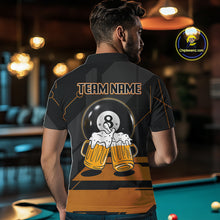 Load image into Gallery viewer, Funny Beer Play Pool 8 Ball Men's Billiard Team Shirt Custom Billiard Polo &amp; 1/4 Zip Attire NYN2471