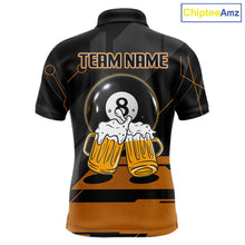 Load image into Gallery viewer, Funny Beer Play Pool 8 Ball Men's Billiard Team Shirt Custom Billiard Polo &amp; 1/4 Zip Attire NYN2471