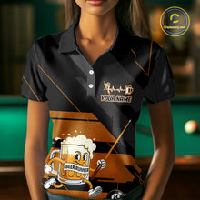 Load image into Gallery viewer, Funny Beer Play Pool 8 Ball Women's Billiard Team Shirt Custom Billiard Polo &amp; 1/4 Zip Attire NYN2471