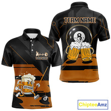 Load image into Gallery viewer, Funny Beer Play Pool 8 Ball Men's Billiard Team Shirt Custom Billiard Polo &amp; 1/4 Zip Attire NYN2471