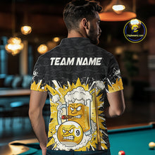 Load image into Gallery viewer, Funny Smoke Beer Pool 9 Ball Men's Billiard Team Shirt Custom Billiard Polo &amp; 1/4 Zip Attire NYN2472
