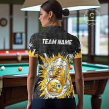 Load image into Gallery viewer, Funny Shamrock Pool 9 Ball &amp; 8 Ball Women's Billiard Team Shirt Custom Patrick Day Billiard Attire NYN2473
