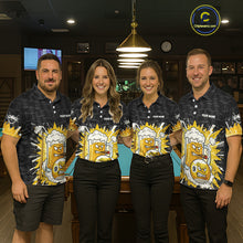 Load image into Gallery viewer, Funny Smoke Beer Pool 9 Ball Men's Billiard Team Shirt Custom Billiard Polo &amp; 1/4 Zip Attire NYN2472