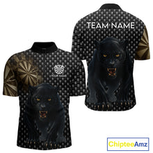 Load image into Gallery viewer, Dark Panther Brown Dartboard Darts Shirt For Men - Custom Dart Player Jersey NYN0531