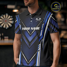 Load image into Gallery viewer, Navy Eagle Dartboard Modern Darts Shirt For Men - Custom Name For Darts Jersey NYN0545