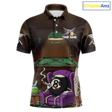 Load image into Gallery viewer, Funny Pool 8 Ball Smoking Men's Billiard Team Shirt Custom Billiard Polo &amp; 1/4 Zip Attire NYN2495