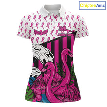 Load image into Gallery viewer, Custom Breast Cancer Awareness Pool Ball Women's Billiard Shirt Funny Flamingo Billiard Attire NYN2504