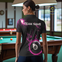Load image into Gallery viewer, Pink Smokes Butterfly Pool 8 Ball Women's Billiard Team Shirt Custom Billiard Polo &amp; 1/4-Zip Attire NYN2505