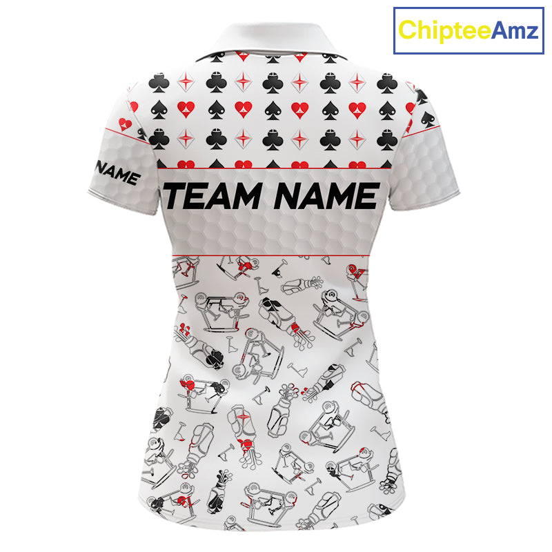 Poker Womens Golf Polo Shirt Personalized Name Funny Golf Top For Team Golfer Gift For Ladies NYN2850