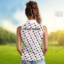 Load image into Gallery viewer, Custom Poker Golf Sleeveless Polo Shirt For Womens Personalized Name Funny Golf Team Attire Golfer Gift NYN2851