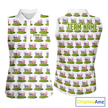 Load image into Gallery viewer, American Flag Grass Womens Golf Sleeveless Polo Shirt Patriotic USA Golf Shirts, Golf Gift NYN2853