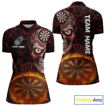 Load image into Gallery viewer, Custom White And Black Silver Chains Dartboards Dart Shirts For Women, Dart Team Jerseys NYN0054