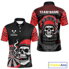 Load image into Gallery viewer, Custom Black And White Halftone Dartboard Dart Shirts For Men Grunge Dart Team Jerseys NYN0057