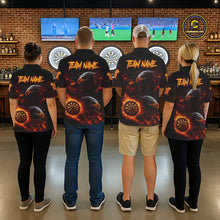Load image into Gallery viewer, Eagle Couple Flame Dartboard &amp; Arrow Men Darts Quarter-Zip Shirt Custom Outfits Dart Team Jerseys NYN2508
