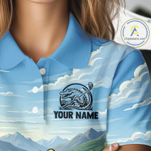 Load image into Gallery viewer, Funny Crocodile Golf Course Golf Polo Shirts For Women Personalized Team Name Golf Attire NYN3250