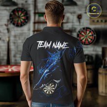 Load image into Gallery viewer, Personalized Blue Horror Shark Men Darts Polo League Shirts Funny Grunge Dart Jerseys NYN2218