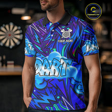 Load image into Gallery viewer, Comic Blast Dartboard Custom Blue Darts Shirt For Men - Name &amp; Team For Players NYN0570