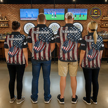 Load image into Gallery viewer, US Flag Dart Arrow &amp; Dartboard Darts Polo Shirt For Women Custom Patriotic Dart Team Jerseys NYN2523