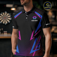 Load image into Gallery viewer, Men’s Custom Darts Team Shirt With Colorful Halftone Pattern Skull Dart Arrow NYN0313