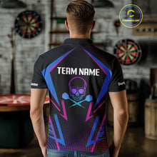 Load image into Gallery viewer, Men’s Custom Darts Team Shirt With Colorful Halftone Pattern Skull Dart Arrow NYN0313