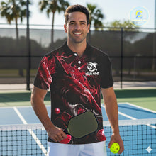 Load image into Gallery viewer, Custom Red Grunge Shark Pickleball 3D Ball Jerseys Men Funny Pickleball League Shirts NYN2226