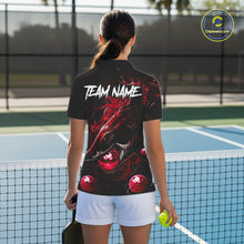 Load image into Gallery viewer, Custom Red Grunge Shark Pickleball 3D Ball Jerseys Women Funny Pickleball League Shirts NYN2226