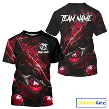 Load image into Gallery viewer, Custom Red Grunge Shark Pickleball 3D Ball Jerseys Men Funny Pickleball League Shirts NYN2226
