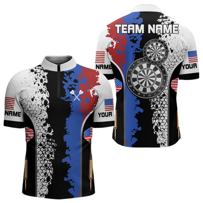 American Flag Style Darts Shirt Custom Patriotic For Men, Dart Team Jerseys NYN0004