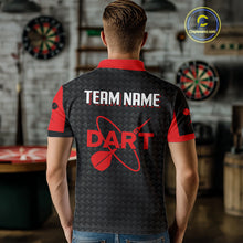 Load image into Gallery viewer, Men's Custom Dart Shirt - Maroon &amp; Black Pattern With Bold Darts | Personalized Name NYN0326
