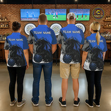 Load image into Gallery viewer, Blue Grunge Dragon Dartboard Custom Men Darts Polo League Shirts Dragon Dart Jerseys NYN2240