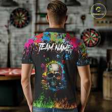 Load image into Gallery viewer, Custom Colorful Skull Dart Arrow Fire Flame Men Darts Polo League Shirts Dart Jerseys NYN2242
