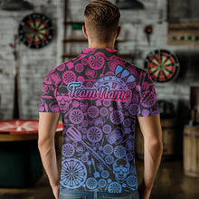 Load image into Gallery viewer, Colorful Gradient Dartboards Funny Dart Shirts For Men, Custom Dart Jerseys NYN0008